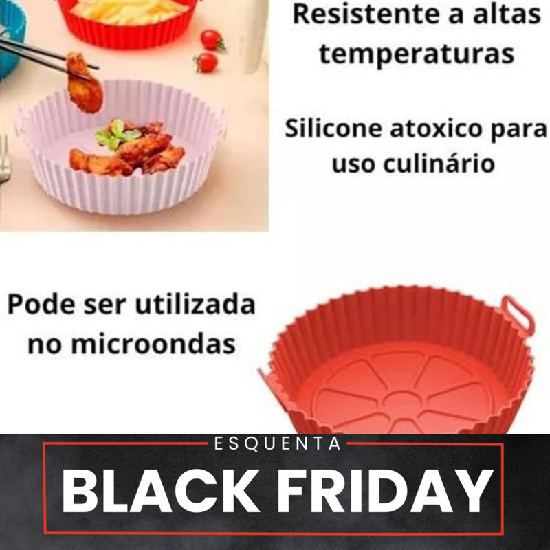 Kit 6 Formas de Silicone Antiaderente Para AirFryer [Todos os Tamanhos]