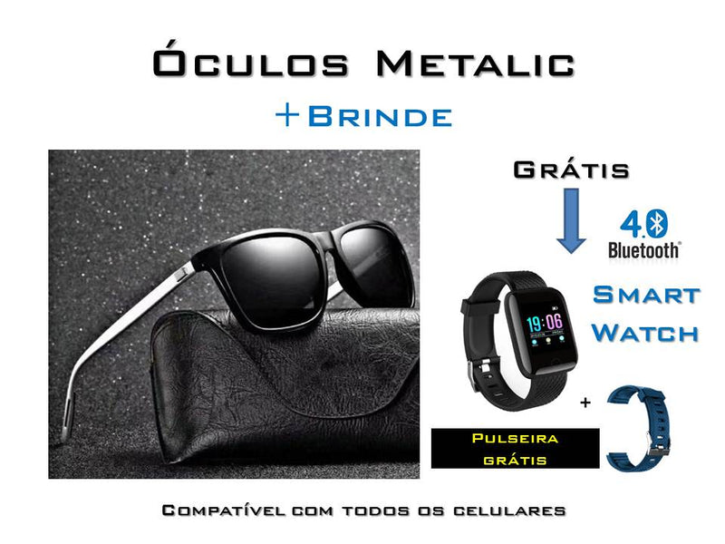 Óculos Metalic + BRINDE