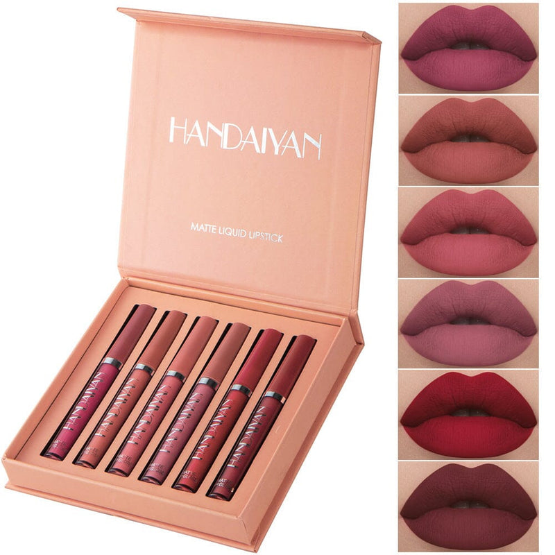 Batom Matte Handaiyan Original™ - Kit com 6 Unidades Wons Store Cores Intensas 