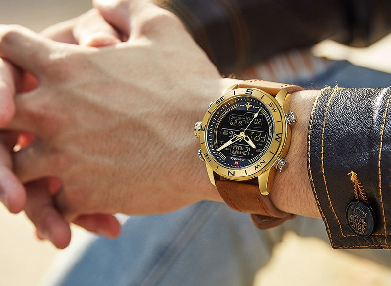 Relógio Naviforce Gold, Relógio, Relógio Naviforce, Relógio Naviforce Sport, Relógio Masculino, Relógio Para Presente, Relógio de Luxo, Relógio em Promoção, Promoção de Relógios, Relógio a Prova D'água, Relógio a Prova de Água, Relógio de Marca, Relógio com Pulseira de Couro, Relógio de Pulso, Relógio Para Homens, Relógio Naviforce Gold Loja Invictus Acessórios.