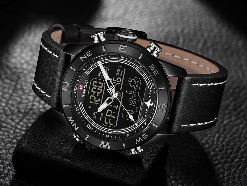 Relógio Naviforce Gold, Relógio, Relógio Naviforce, Relógio Naviforce Sport, Relógio Masculino, Relógio Para Presente, Relógio de Luxo, Relógio em Promoção, Promoção de Relógios, Relógio a Prova D'água, Relógio a Prova de Água, Relógio de Marca, Relógio com Pulseira de Couro, Relógio de Pulso, Relógio Para Homens, Relógio Naviforce Gold Loja Invictus Acessórios.
