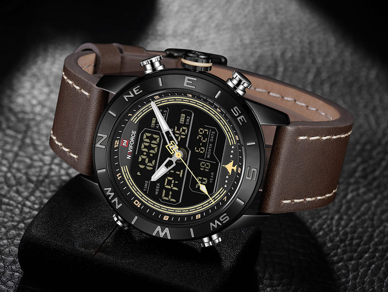 Relógio Naviforce Gold, Relógio, Relógio Naviforce, Relógio Naviforce Sport, Relógio Masculino, Relógio Para Presente, Relógio de Luxo, Relógio em Promoção, Promoção de Relógios, Relógio a Prova D'água, Relógio a Prova de Água, Relógio de Marca, Relógio com Pulseira de Couro, Relógio de Pulso, Relógio Para Homens, Relógio Naviforce Gold Loja Invictus Acessórios.