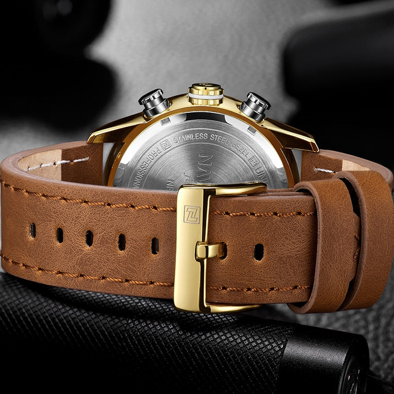 Relógio Naviforce Gold, Relógio, Relógio Naviforce, Relógio Naviforce Sport, Relógio Masculino, Relógio Para Presente, Relógio de Luxo, Relógio em Promoção, Promoção de Relógios, Relógio a Prova D'água, Relógio a Prova de Água, Relógio de Marca, Relógio com Pulseira de Couro, Relógio de Pulso, Relógio Para Homens, Relógio Naviforce Gold Loja Invictus Acessórios.