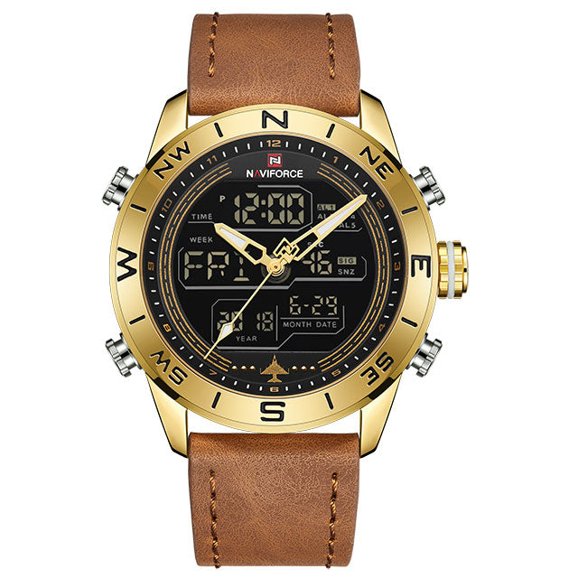 Relógio Naviforce Gold, Relógio, Relógio Naviforce, Relógio Naviforce Sport, Relógio Masculino, Relógio Para Presente, Relógio de Luxo, Relógio em Promoção, Promoção de Relógios, Relógio a Prova D'água, Relógio a Prova de Água, Relógio de Marca, Relógio com Pulseira de Couro, Relógio de Pulso, Relógio Para Homens, Relógio Naviforce Gold Loja Invictus Acessórios.