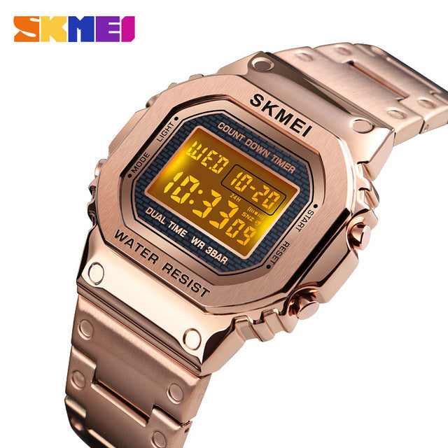 Relógio Skmei, Relógios de Pulso Digital, Resistência a Água, Calendário Completo, Resistente a Choques, Relógio com Cronômetro, Relógio com Display de LED, Relógio com Data Automática, Relógio com Luz Negra, Relógio com Cronógrafo, Relógio com Alarme, Relógio na Promoção, Promoção de Relógio, Relógio Masculino, Loja Invictus Acessórios.