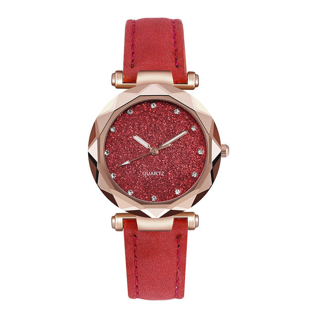 Relógio feminino Quartzo Style Wons Store Vermelho 